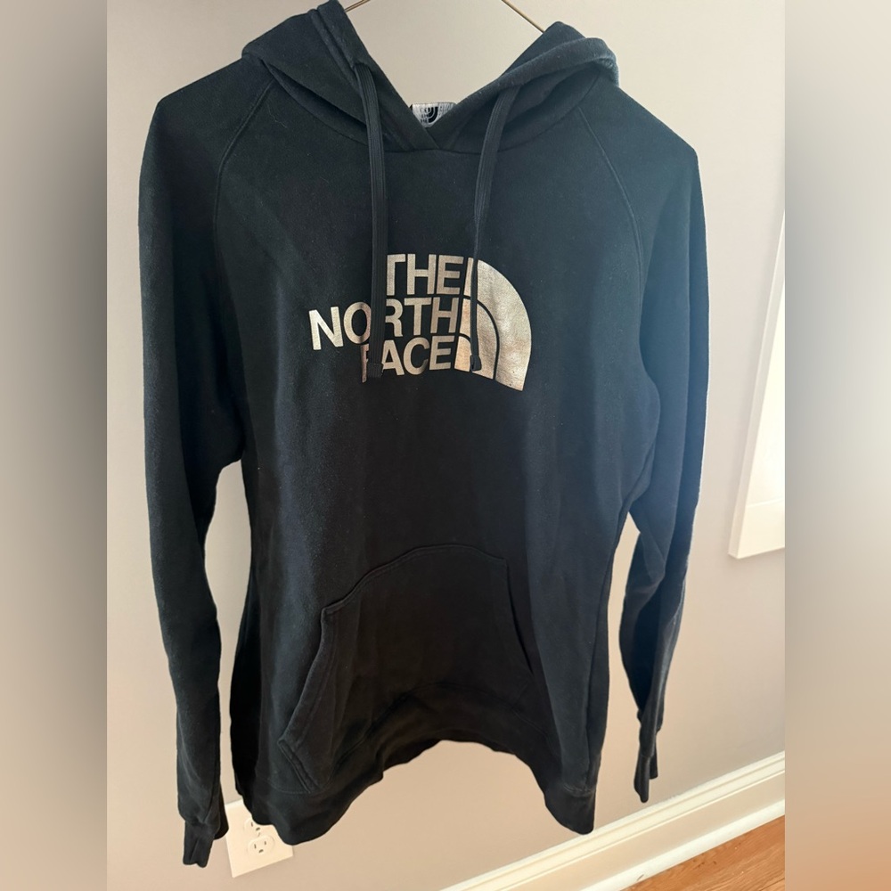 The North Face Black Sweatshirt with Silver Logo